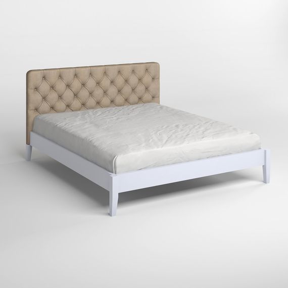 Полуторне дерев&#039;яне ліжко Mebigrand Рим ДК Сіро-блакитний (S2010R80B)/Аляска 23 (Бежевий) Б3 120х200 см (MBG-5269) | Зображення 1