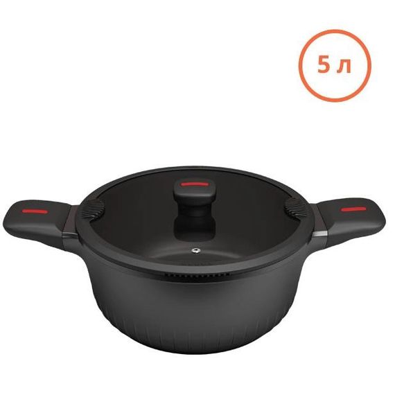 Каструля Magio MG-1171 Лита антипригарна 5л 24 см | Зображення 3