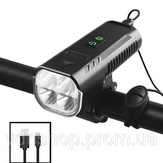 Оптика велосипедная фара передняя FY-336-4T6, Велофара фонарь аккумуляторный, Водостойкий велофонарь BQ-21 | Зображення 4