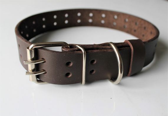 Ошейник из натуральной кожи "Lockdog" коричневый