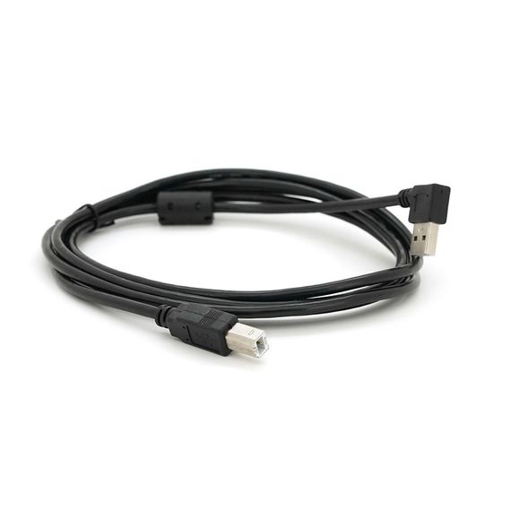 Кабель USB 2.0 RITAR AM/BM, 2.0m, кутовий 90°, чорний