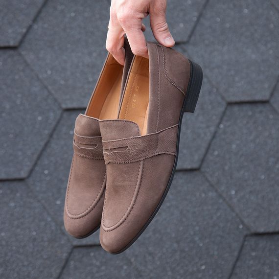 Песочно-коричневые мужские лоферы 40 размер | Зображення 3