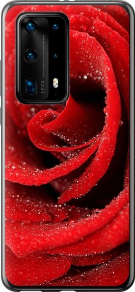 Чехол на Huawei P40 Pro Plus Красная роза "529u-1917-17620"