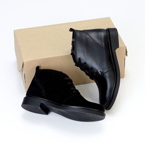 Класичні чорні черевики натуральна замша низький хід | Зображення 9