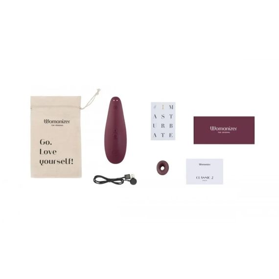 Вакуумний кліторальний стимулятор Womanizer Classic 2 Bordeaux Sex Aura | Зображення 7