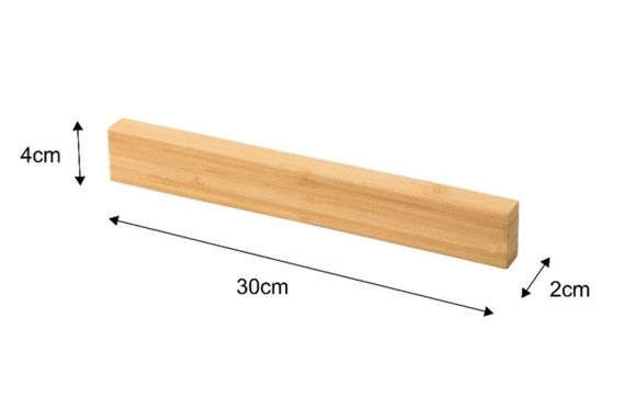 Держатель для ножей магнитный Primo Bamboo, бамбук, 30 см | Зображення 3