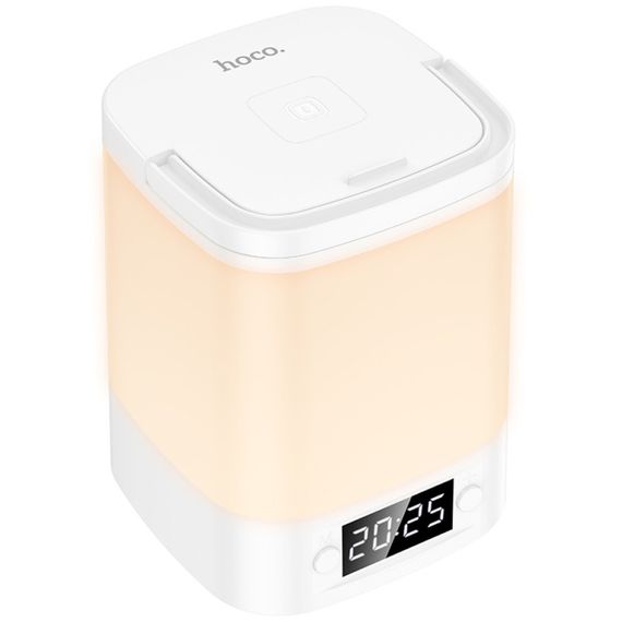 Ночник Hoco HX15 Smart + часы White | Зображення 3