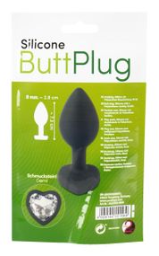 Анальна пробка із кристалом у формі серця sexstyle