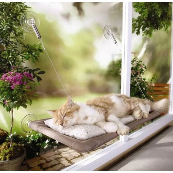 Подвесная лежанка - гамак для кошек Window Mounted Cat Bed | Зображення 1