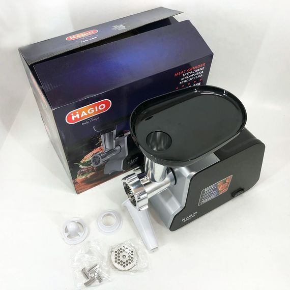 Мини мясорубки Magio MG-268 N 2000 Вт, Мощная качественная электромясорубка, Мощные мясорубки бытовые UI-13 | Зображення 9