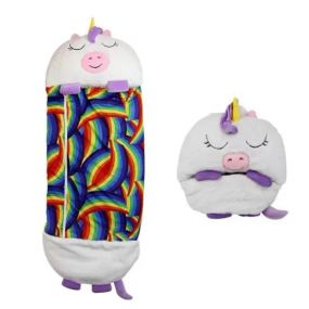 белый единорог Детский спальный мешок на молнии 3 в 1 игрушка подушка спальник и встроенная подушка