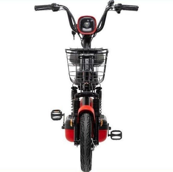 Электроскутер Crosser Mini LFP 450W 48V 15Ah, LiFePO4 аккумулятор, до 50 км пробег, электровелосипед 2 места Красный | Зображення 2