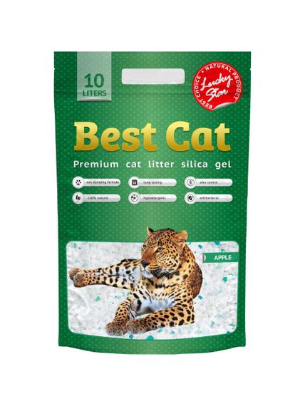 Силікагелевий наповнювач "Best Cat" Green Apple 10л/4