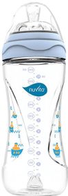 Бутылочка для кормления Nuvita Mimic 330 мл 4м+ Антиколиковая, голубая NV6050Blue (NV6050Blue)