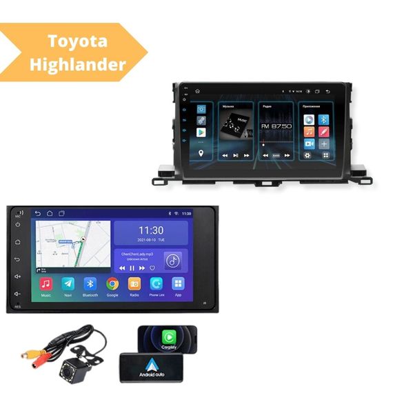 Штатна автомагнітола Toyota Highlander 2015 (10") Android 10.1 (4/32) чорний (MER-14133_5616) | Зображення 5