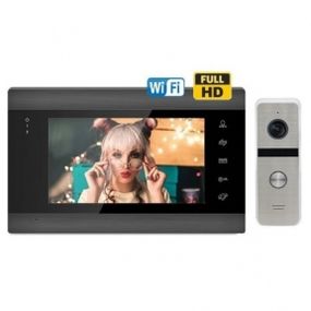 Комплект домофона CoVi Security Steel Force Wi-Fi Black  панель Iron FHD Silver