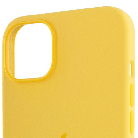 Чехол Silicone case (AAA) full with Magsafe для Apple iPhone 14 Pro (6.1") Желтый / Sunglow | Зображення 4