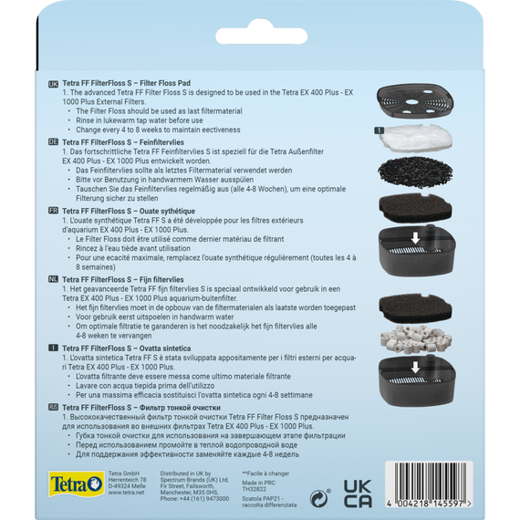 Вкладиш Tetra Filter Floss для зовнішнього фільтра EX 600/1000 волокнистий 2 шт | Зображення 1