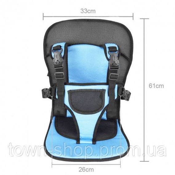 Детское бескаркасное автокресло Multi Function Car Cushion до 12 лет. Цвет: синий | Зображення 6