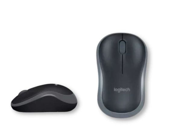Беспроводная оптическая эргономичная мышь Logitech M185 черная (00000018378)