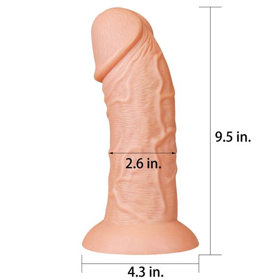 Фалоімітатор - King-Sized Realistic Curved Dildo 9.5" Flesh sexstyle | Зображення 2