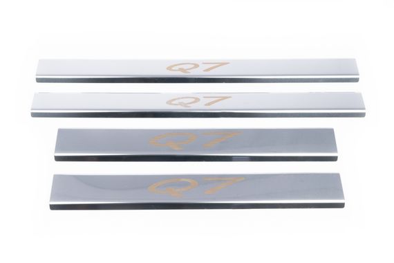 Накладки на дверні пороги (4 шт, Carmos) для Ауди Q7 2005-2015 рр | Зображення 1