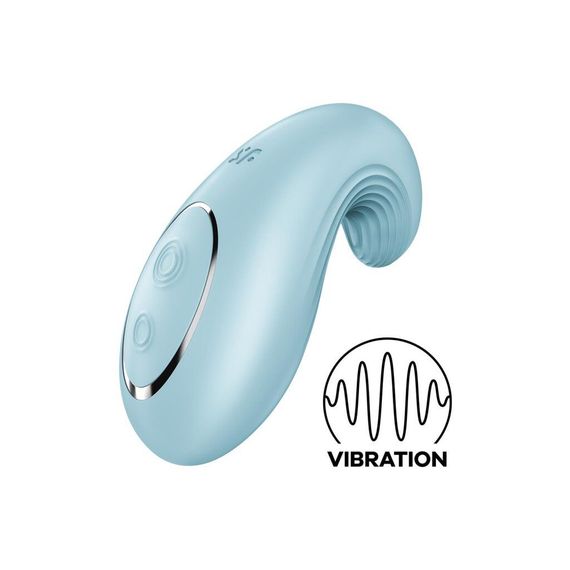 Вібратор Satisfyer Dipping Delight, Голубий