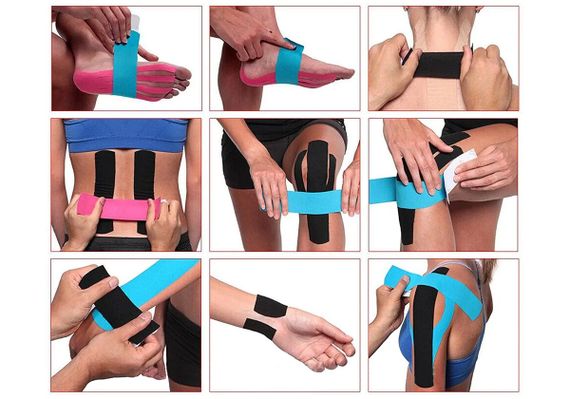 Кінезіо тейп EasyFit Kinesio чорний (EF-2080-BK) | Зображення 3