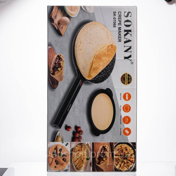 Сковорода блинница электрическая Ø20 (см) с антипригарным покрытием 600 Вт Черный SK-07068 | Зображення 2