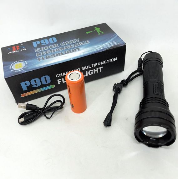 Ліхтарик ручний тактичний Bailong BL-K70-P90, світлодіодний ліхтарик для туриста, надпотужний ліхтарик | Зображення 2