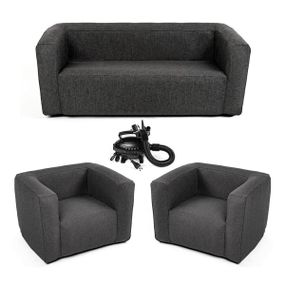 Комплект надувних меблів диван і 2 крісла Сірий SW-00002659