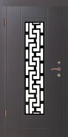 Двері вхідні Портала Metallic grey серія STREET Termo Q-11 (ковка-скло) Metallic grey
