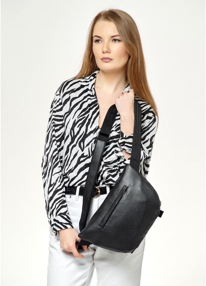 Жіноча сумка бананка Sambag Tirso Zard чорна 33 × 22 × 7 см (80551001) | Зображення 1