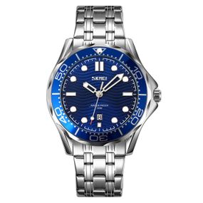 Годинник S2kmei 9276SSIBU Silver-Blue Steel Strap