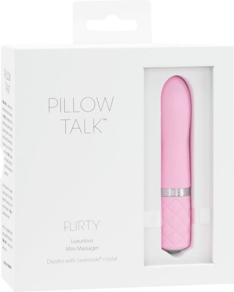 Розкішний вібратор PILLOW TALK - Flirty Pink з кристалом Сваровські, гнучка голівка | Зображення 6