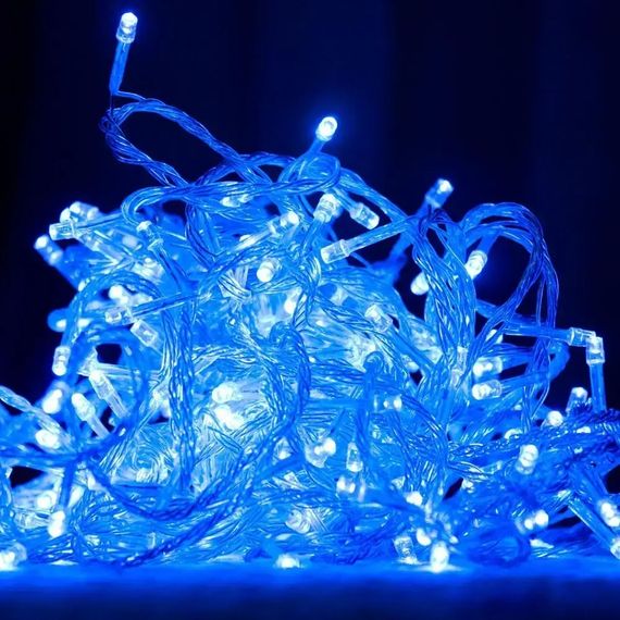 ПРОЗРАЧНЫЙ провод Гирлянда 500 (450*25*4501*25м ) Синий XL-53-5 ∙ Гирлянда LED 500 прозрачный провод 450+25+4501+25 м синий свет | Зображення 4