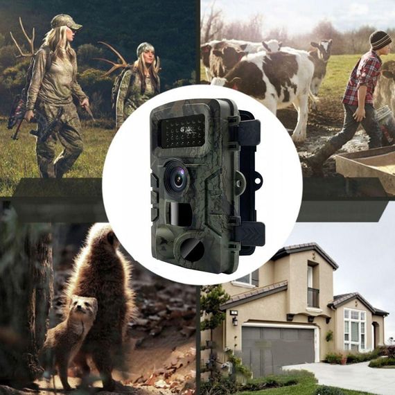 Фотопастка для тварин з датчиком руху та нічним баченням 32mpx, Outdoor camera / Мисливська відеокамера | Зображення 1