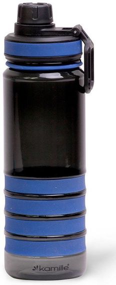 Спортивна пляшка Kamille для води 750мл пластикова з силіконовою вставкою
