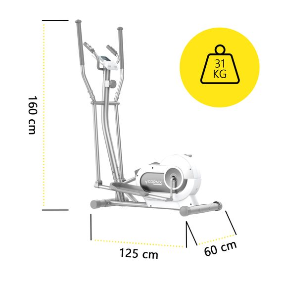 Орбітрек електромагнітний Cornix Fiona White/Grey | Зображення 8
