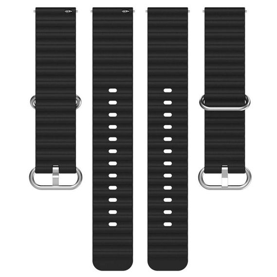 Ремінець силіконовий Primolux Ocean для годинника Amazfit GTR 2 / GTR 3 / GTR 4 - Black | Зображення 2
