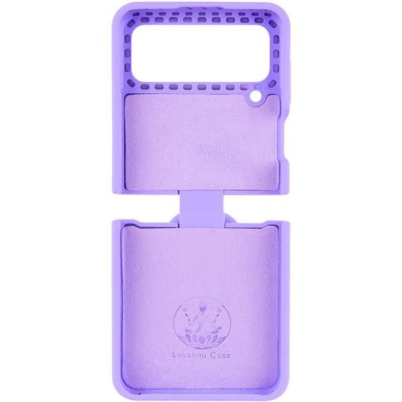 Чохол Foldables Silicone Cover Lakshmi (AAA) для Samsung Galaxy Z Flip4 Білий / White Бузковий / Dasheen | Зображення 3