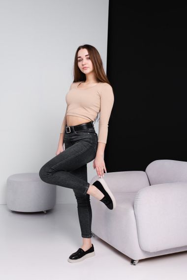 Лоферы женские Fashion Jodie 3922 37 размер 24 см Черный | Зображення 8