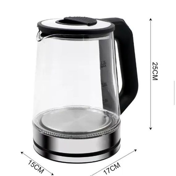 Електричний скляний чайник RAF R.7846, 2.3 л, KM-836 2000 Вт | Зображення 1