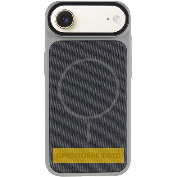 Чохол PC Textile Hybrid with Magnetic Fit для Apple iPhone 17 Air (6.5") Grey / Black | Зображення 1