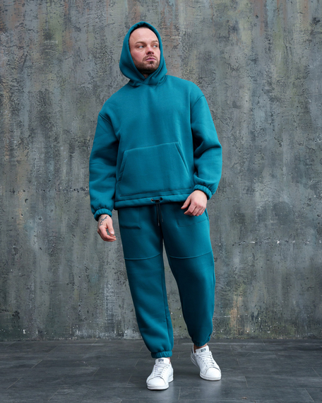 Костюм оверсайз зима преміум бірюза M | Зображення 4