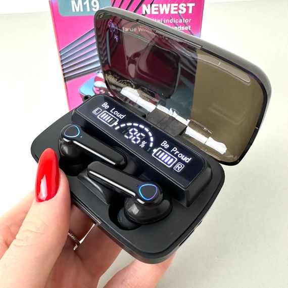 Бездротові навушники M19 series, Digital Indicator, Smart Case (Чорний) | Зображення 3