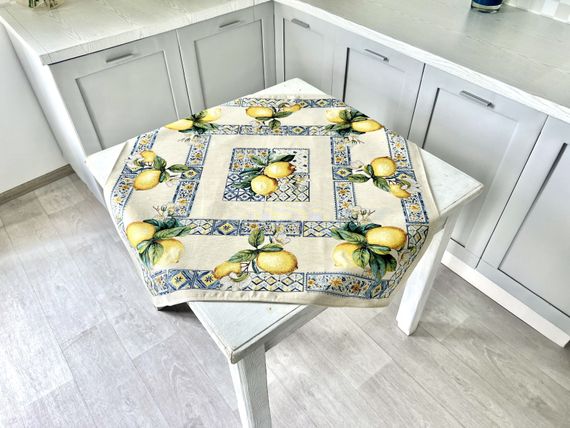 Скатертина гобеленова ISCHIA Limaso, 93x93, Квадратна, Повсякденний, Без люрексу, 76% поліестер, 14% бавовна, 10% акрил, Гобелен | Зображення 5