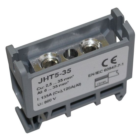 Клема силова СКНГ-JHT5-35 6-35мм2 120А "N" синій Ny95506544 | Зображення 1