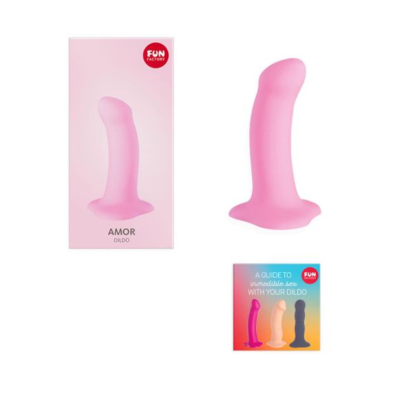 Фалоімітатор Fun Factory AMOR, рожевий, довжина 14,6 см, діаметр 3,7 см, вигнутий Sex Aura | Зображення 2