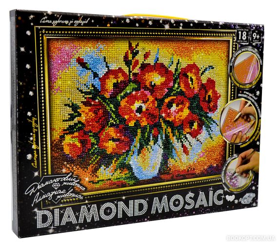 Креативна творчість "Алмазний живопис. DIAMOND MOSAIC" DM-03 Danko Toys Букет Вид 4